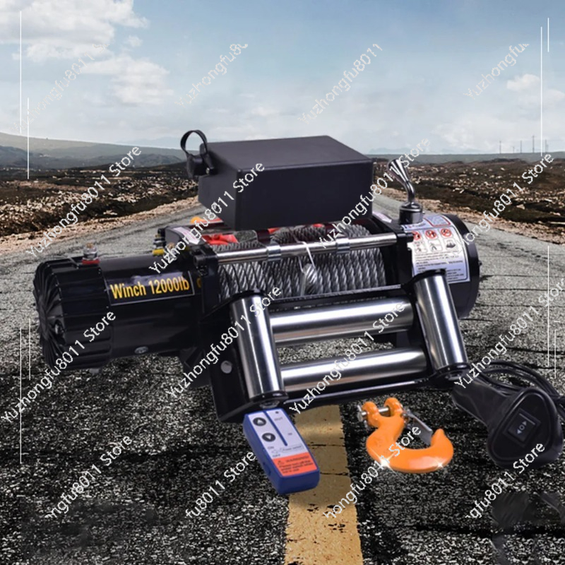Atv Winch 3000Lb - Treuil électrique 12V/24V 3000LB tout-terrain, robuste,