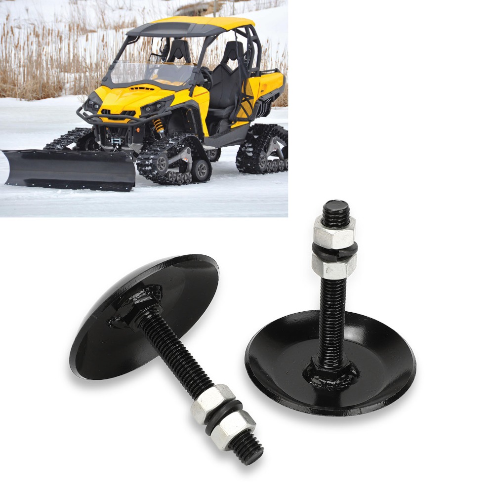 Atv Plow Snow Blade - 2 pièces, patins de chasse-neige robustes